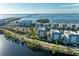 Aerial view of a waterfront community at 395 Aruba Cir # 302, Bradenton, FL 34209