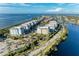 Aerial view of a luxury waterfront community at 395 Aruba Cir # 302, Bradenton, FL 34209