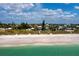 Beachfront homes and community aerial view at 409 Casey Key Rd, Nokomis, FL 34275
