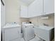 Bright laundry room, washer, dryer, and utility sink at 409 Casey Key Rd, Nokomis, FL 34275