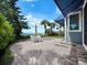 Ocean view patio with seating for relaxing at 409 Casey Key Rd, Nokomis, FL 34275