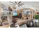 Bright living room with hardwood floors and open concept layout at 4440 Sanibel Way, Bradenton, FL 34203