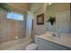 Simple bathroom with shower and vanity at 644 Rivendell Blvd, Osprey, FL 34229