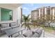 Enjoy city views from this furnished balcony at 711 S Palm Ave # 303, Sarasota, FL 34236