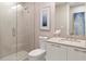 Modern bathroom with a glass shower and updated vanity at 711 S Palm Ave # 303, Sarasota, FL 34236