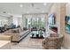 Spacious living area with modern furniture and fireplace at 711 S Palm Ave # 303, Sarasota, FL 34236