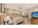 Spacious bedroom with built-in cabinets and ensuite access at 7938 Pinegrove Ct # 12, Sarasota, FL 34238