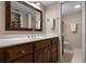Bathroom with double vanity and updated fixtures at 8773 Midnight Pass Rd # 205G, Sarasota, FL 34242