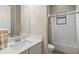 Clean bathroom with a bathtub and shower at 9085 Bernini Pl, Sarasota, FL 34240