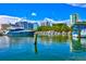 Modern yachts and boats at the marina at 9085 Bernini Pl, Sarasota, FL 34240