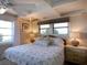 Bedroom with king-size bed and starfish bedding at 1620 Casey Key Rd, Nokomis, FL 34275