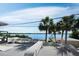 Rooftop view of the ocean and palm trees at 1620 Casey Key Rd, Nokomis, FL 34275