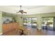 Community room with kitchenette and view of pool at 1620 Starling Dr # 204, Sarasota, FL 34231