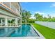 Stunning, expansive pool with grassy backyard at 2208 Avenue A, Bradenton Beach, FL 34217