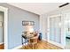 Home office with hardwood floors and glass door at 514 Riverside E Dr, Bradenton, FL 34208
