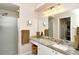 Elegant bathroom with granite countertop and walk-in shower at 5261 Mahogany Run Ave # 624, Sarasota, FL 34241