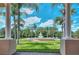 Beautiful fountain in landscaped courtyard at 6422 42Nd E St, Sarasota, FL 34243