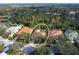 Aerial view showcasing home's private backyard and pool at 7207 Saint Johns Way, University Park, FL 34201