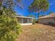 Screened patio and grassy backyard with mature trees at 727 N Jefferson Ave # 727, Sarasota, FL 34237