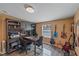 Home office with built-in shelving and a workspace at 8204 Constance Dr, Sarasota, FL 34243