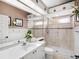 Bright bathroom with double vanity and a walk-in shower at 9420 Old Hyde Park Pl, Lakewood Ranch, FL 34202