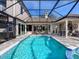 Inviting pool and spa area with a covered patio at 9420 Old Hyde Park Pl, Lakewood Ranch, FL 34202