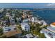 Aerial view of house and neighborhood near the water at 105 6Th S St, Bradenton Beach, FL 34217