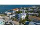 Aerial view of house and neighborhood near the water at 105 6Th S St, Bradenton Beach, FL 34217