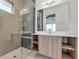 Contemporary bathroom with walk-in shower and modern fixtures at 105 6Th S St, Bradenton Beach, FL 34217