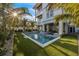 Private pool with artificial turf and lush landscaping at 105 6Th S St, Bradenton Beach, FL 34217