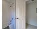 Clean bathroom with shower/tub combo and tile flooring at 1051 Truman St, Nokomis, FL 34275