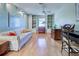 Spacious office with hardwood floors and built-in shelving at 1051 Truman St, Nokomis, FL 34275