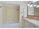 Updated bathroom with new vanity and a bathtub at 1312 Stafford Ln # 1427, Sarasota, FL 34232