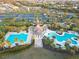 Community pool with lap lanes and a clubhouse at 14339 Easy Goer St, Ruskin, FL 33573
