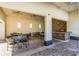Community room with tables, chairs, and a kitchenette at 15404 Trinity Fall Way, Bradenton, FL 34212