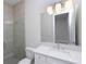 Modern bathroom with vanity, toilet, and glass shower at 16415 Isola Pl, Bradenton, FL 34211