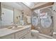 Clean bathroom with shower, toilet and vanity at 23039 Worth Ave, Port Charlotte, FL 33954