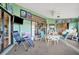 Spacious screened porch with seating area and relaxing backyard view at 23039 Worth Ave, Port Charlotte, FL 33954