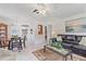Open living and dining area with access to the kitchen at 2928 Bahia Vista St, Sarasota, FL 34239