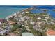 Aerial view of the property and surrounding neighborhood at 3712 Sandspur Ln, Nokomis, FL 34275