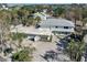 Aerial view of home showcasing unique architectural details at 3712 Sandspur Ln, Nokomis, FL 34275