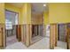 Bathroom under renovation with yellow walls at 3712 Sandspur Ln, Nokomis, FL 34275