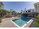 Inviting rectangular pool with brick patio at 3712 Sandspur Ln, Nokomis, FL 34275