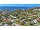 Aerial view of neighborhood near the water at 4810 Bay Shore Rd, Sarasota, FL 34234
