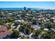 Aerial view showcasing the home's location in a residential neighborhood near the ocean at 5140 Windward Ave, Sarasota, FL 34242