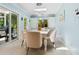 Dining room with white table and light blue walls at 5140 Windward Ave, Sarasota, FL 34242