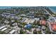 Aerial view of a two-story house near the beach at 518 Spring Ave, Anna Maria, FL 34216