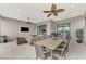 Outdoor patio with seating area and dining table at 5401 Manchini St, Sarasota, FL 34238