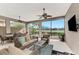 Spacious Gathering room with water view and screened enclosure at 5401 Manchini St, Sarasota, FL 34238