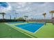 Two well-maintained blue pickleball courts at 5401 Manchini St, Sarasota, FL 34238